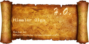 Himmler Olga névjegykártya